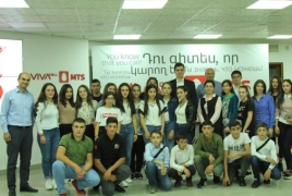 Teens from Georgia, Armenia's Aragatsotn visit VivaCell-MTS HQ