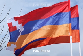 Azerbaijanis protest against Artsakh flag in front of Toronto City Hall