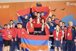 Юные армянские тяжелоатлеты завоевали 13 медалей на ЧЕ в Израиле