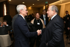 Президент Армении и глава Apple Тим Кук обсудили сотрудничество и ИТ-сфере