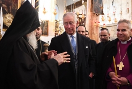 Prince Charles visits Armenian Church in Bethlehem