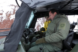 Armenian army testing new tracked snowmobiles