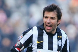 Football star Alessandro Del Piero visiting Yerevan