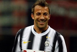 Del Piero arrived in Yerevan to obtain Russian visa