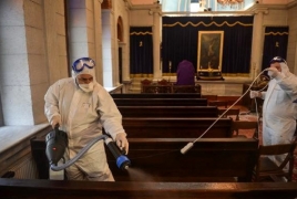 Armenian church disinfected in Istanbul