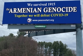 Massachusetts Armenian Genocide billboards feature Covid-19 message