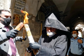 Orthodox ceremony of Holy Fire takes place in deserted Jerusalem