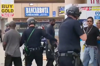 LA police detain group defending store, while would-be burglars flee ...