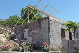 Khashtarak family gets new roof within housing project