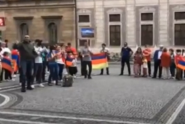 Армяне в Мюнхене провели акцию против азербайджанской агрессии