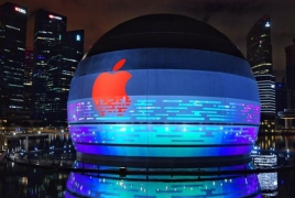 World's first Apple Store that sits on water opening in Singapore