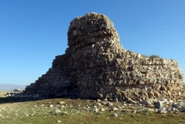 Remains of Armenian fortress emerge as lake water level dips in Turkey