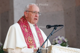 Pope Francis says he is praying for peace in Caucasus
