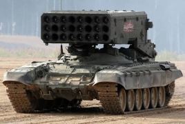 Karabakh troops destroy Azerbaijan's TOS-1A rocket launcher