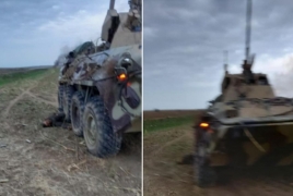 Армянские силы захватили азербайджанский БТР
