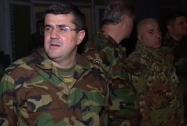 Karabakh President returns from the front
