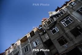 Stepanakert under Azerbaijan's intensive rocket fire