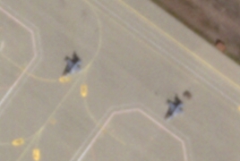 Satellite images show Turkish F-16s parked at Ganja airport on Oct. 3