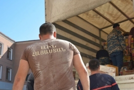 ՀՀ ԱԻՆ փրկարարներն Արցախում պատսպարված քաղաքացիներին սնունդ են մատակարարում