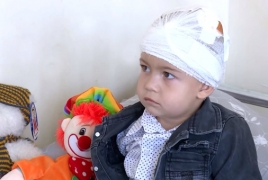 2-year-old toddler injured in Karabakh is stable, hospital says