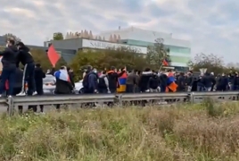 Armenians block France-Belgium highway to demand Karabakh recognition