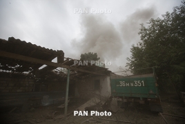 Azerbaijani army shelled Martuni, villages in Karabakh overnight