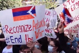 Karabakh women demand UN action in Yerevan rally