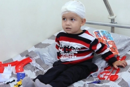Пострадавший от азербайджанской бомбардировки 2-летний мальчик выписан из больницы