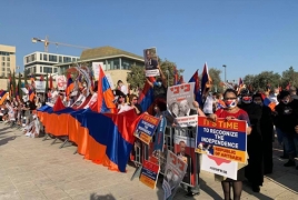 Армяне Израиля провели акцию протеста с требованием прекратить продажу оружия Азербайджану