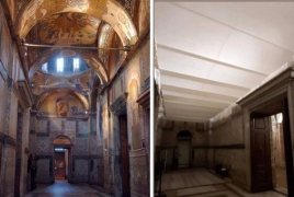 Turkey covers historic Chora Museum frescoes with curtains