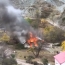 Karabakh villagers burning their homes before leaving land to Azerbaijan