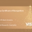 ՎՏԲ-Հայաստան բանկը Visa վճարահաշվարկային համակարգի կողմից արժանացել է «Քարտային չեմպիոն» մրցանակի