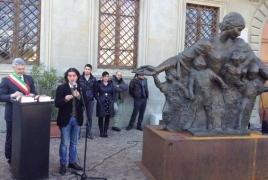 Իտալական քաղաքում ցուցադրվում է Հայոց ցեղասպանության 100-րդ տարելիցի հուշարձանը
