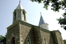 Satellite image shows Azerbaijan's destruction of Armenian church
