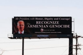 Billboards in Pennsylvania urge Biden to recognize Armenian Genocide