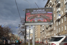 Armenian Genocide billboards displayed across Moscow