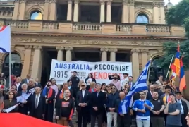 В Сиднее армяне, греки и ассирийцы вышли на митинг с требованием признать Геноцид армян