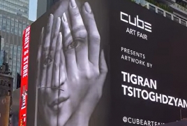 Tigran Tsitoghdzyan's art graces New York's Times Square at Cube Art Fair