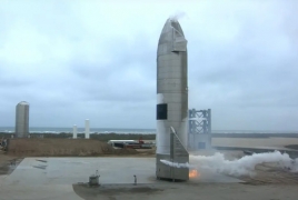 SpaceX lands Mars rocket prototype for the first time