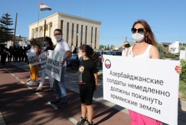 Armenians in Cyprus protest, call for Russia's pressure on Azerbaijan