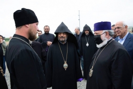 Armenian Catholicos prays for Karabakh victims at Amaras monastery