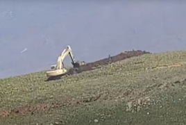 Azeri troops initiate engineering work on Armenian territory again