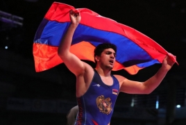 Armenian wrestler defeats Azeri rival to become European Champion