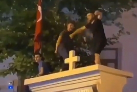 Turks filmed dancing atop Armenian church in Istanbul