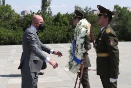 European Council President visits Armenian Genocide memorial