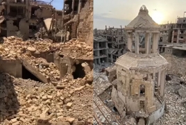 Fresh footage shows Deir ez-Zor's Armenian church complex in ruins