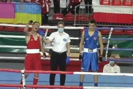 Armenian boxer knocks Turkish opponent down twice to snatch victory