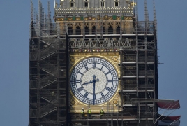 London's Big Ben clock restored to original Prussian blue color