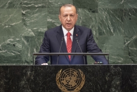 Erdogan uses UN stage to defend Azerbaijan's aggression as 