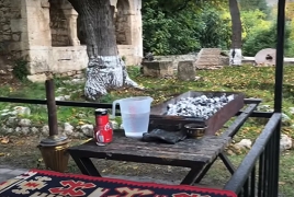 Azerbaijanis turn ancient Armenian site into barbecue restaurant